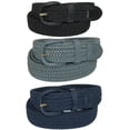 thumbnail image 1 of CTM® Ceinture Tressée Élastique Extensible (Lot de 3 Couleurs) (pour Hommes), 1 of 3