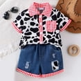 thumbnail image 2 of Gerichy Boys Summer Outfits Toddler Boys Short Sleeve Cartoon Animal Prints T Shirt Tops Shorts Child Kids Set&Outfits, 2 of 9