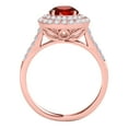 thumbnail image 3 of Aonejewelry 1.45 Carat Ttw Halo Created Ruby and Diamond Bridal Set In 14k Rose Gold, 3 of 4