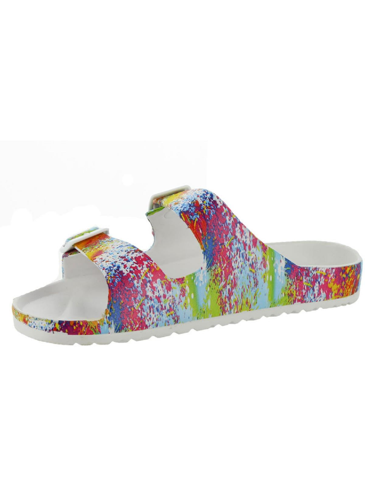 Mia Womens Jasmin Tie Dye Slides Footbed Sandals Walmart