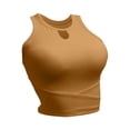 thumbnail image 4 of Seamless Yoga Tank Tennis Top for Workout with Built-In Support for Everyday Home Gym and Fitness Activewear Yellow XL, 4 of 4