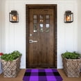 thumbnail image 6 of Daiia Purple Buffalo Plaid Front Door Mat, Heavy Duty Durable Welcome Mat for Outdoor Indoor, Dirt Trapper Waterproof Super Absorbent Door Mat, 16" x 24", 6 of 9