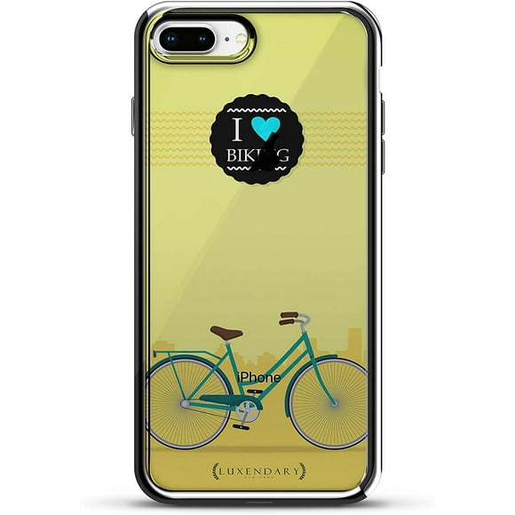 Luxendary LUX-I7PLCRM-BIKE3 Cas de la Série Chrome pour iPhone 7 Plus - J'adore la Conception de Vélo
