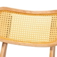 thumbnail image 4 of Pemberly Row 17.7" Wood and Rattan Dining Chair in Oak Brown (Set of 2), 4 of 9