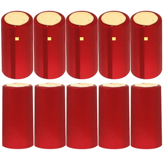 100 PCS Wine Stopper Bottle Cork Cap Red Sealing Film Accessories Heat Shrink Pvc