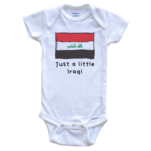 Just A Little Iraqi Funny Cute Iraq Flag Baby Bodysuit