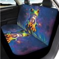 thumbnail image 3 of Uorisanigo Frog Starry 14 Pack Cars Accessories Set with Auto Seat Covers and Steering Wheel Cover and Auto Headrest Cover Car Console Cover Seat Belt Pads Personalized Fit Most Car SUV, 3 of 6