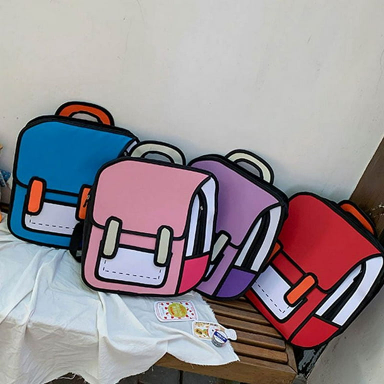 3D Backpack Jump Style 3D JPG Drawing Backpack Cute Cartoon School Bag  Comic Bookbag for Teenager Girls Boys Daypack Travel Rucksack Bag 