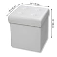 thumbnail image 2 of ITY International - Pouf Repose-Pieds Pliable avec Rangement, 15 Pouces x 15 Pouces x 15, Beige, 2 of 2