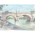 thumbnail image 2 of Harper, Ethan 32x25 Gold Ornate Wood Framed with Double Matting Museum Art Print Titled - French Bridge Study II, 2 of 4