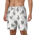 thumbnail image 2 of Uemuo Funny Chicken Pattern Mens Swim Trunks Quick Dry Board Shorts with Mesh Lining, Stretch Beach Shorts Quick Dry No-Chafing Board Shorts-Large, 2 of 9