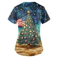 thumbnail image 5 of Garbnen Christmas Scrubs for Women Funny Xmas Printed V Neck Short Sleeve Fall Scrubs Top Nursing Uniform with Pocket S-5XL, 5 of 5