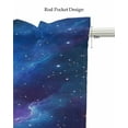 thumbnail image 5 of Blue Purple Space Kitchen Valances for Windows Farmhouse Linen Window Valance Curtain for Living Room Window Treatment Modern Abstract Stars Sky Valance Rod Pocket Topper Drape, 54 x 18 Inch, 5 of 6
