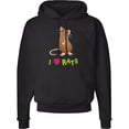 thumbnail image 2 of Inktastic I Love Rats Adult Hoodie Sweatshirt, 2 of 4