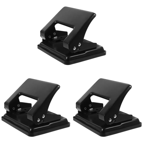 Worgeous 3pcs Portable Hole Puncher Office Card Puncher Multi-function Paper Puncher Home Accessory