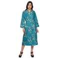 thumbnail image 1 of Moomaya Printed Robe For Girls Cotton Bathrobes For Women Wrap Dressing Gown, 1 of 6