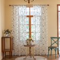thumbnail image 2 of Cortinas Amohoo bordadas con estampado de hojas transparentes de 135 x 160 cm, color blanco, 2 of 6