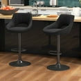 thumbnail image 2 of HOMCOM Bar Stools Set of 2 Swivel Adjustable Counter Height Barstools, 2 of 10