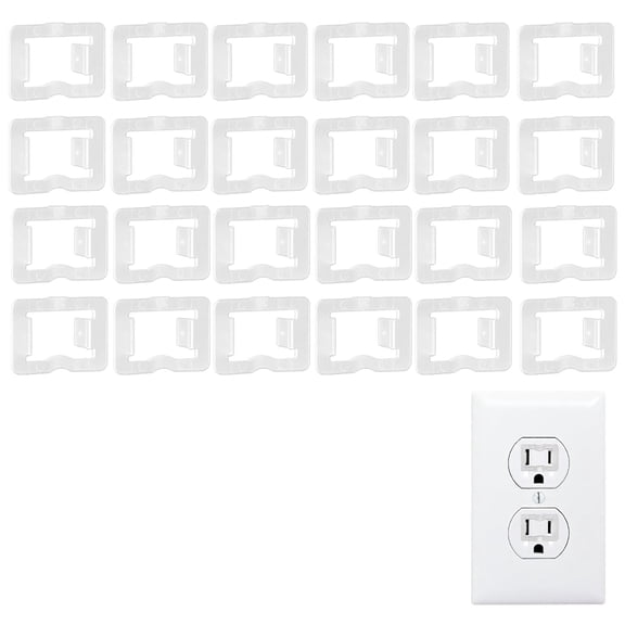 GJX 24 Pcs Loose Outlet Fix Plug, Wall Socket Fixer, Transparent Loose Socket Insert, Easily Fix Loose Outlets, Keep Your Loose Socket Jack Snug for Power Plug