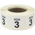 thumbnail image 1 of White Shoe Size 3 Circle Stickers | 0.75" Inch Round | 500 Pack, 1 of 1