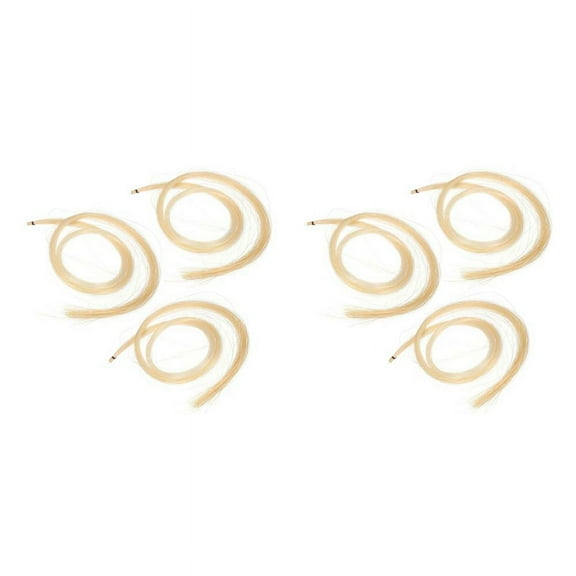 6Pcs Hank 31-31.5 Inch Genuine Mongolian Horse Hair for Violin, Viola, Cello, Bass Bow,Photo Color