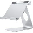thumbnail image 1 of Support de Tablette, Support de Quai Réglable pour iPad Mini 2021, iPad 10.2, iPad Pro 11/12.9, iPad air, Tablettes Samsung, Tablettes de Moins de 13 Pouces, Support Multi-Angle en Aluminium, Argent, Jun, 1 of 5