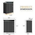 thumbnail image 6 of Walsunny 5X3 ft Outdoor Storage Shed, Galvanized Metal Steel Garden Shed with Lockable Doors, Dark Gray, 6 of 8