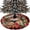 Deep Red, variant on Farmhouse Brown Christmas Tree Skirt 48 Inches, Rustic Wooden Historical Barn Door Plank Xmas Trees Skirt Mat Cover Decorations for Holiday Party Indoor Outdoor