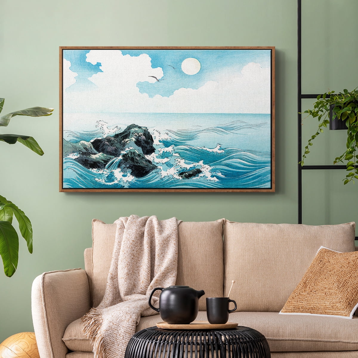 Vintage Landscape-CXXVI By Wexford Home Framed in Walnut Wood Gallery Wrapped Canvas 17 in. x 25 in.