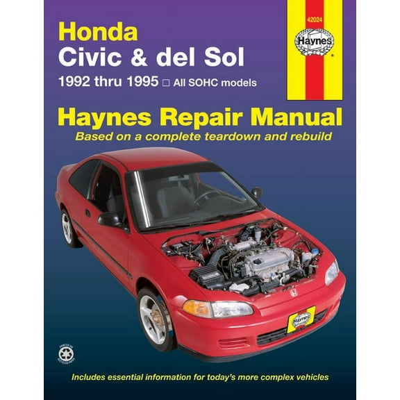 Honda Civic & del Sol covering (92-95) Haynes Repair Manual ^