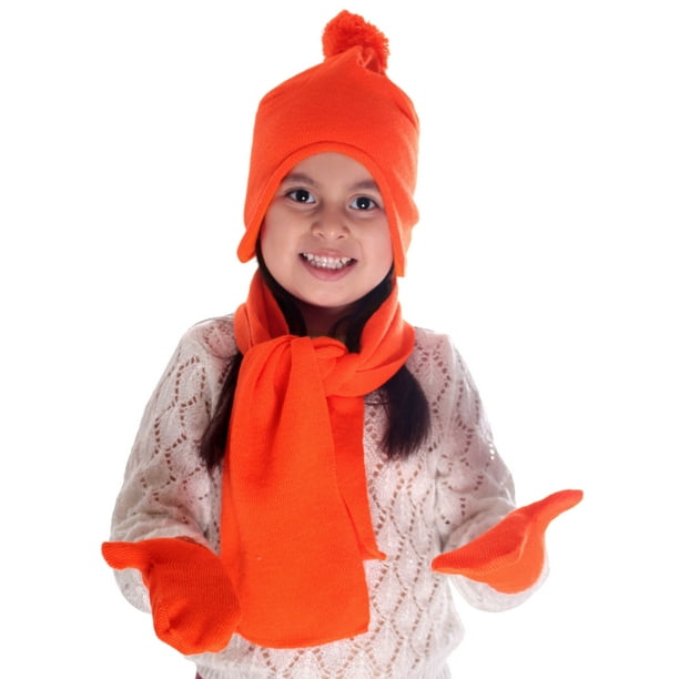 Simplicity Unisex Kids Winter Knit Fleece Hat Scarf and Glove Set