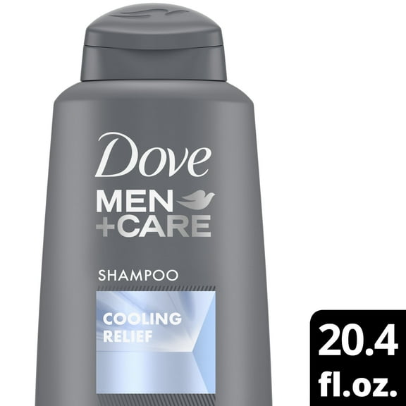Dove Men Care Cooling Relief Daily Shampoo with Icy Menthol for All Hair Types, 20.4 fl oz