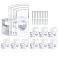thumbnail image 3 of MYG Mirror Holder Clips 1/4 in Clear Plastic Mirror Holders Mirror Mounting Clips, 3 of 9