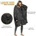 thumbnail image 3 of Catalonia Oversized Blanket Hoodie Sweatshirt, Lavender Wearable Fleece Pullover, Gift for Adults Men Women, 3 of 7