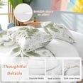 thumbnail image 2 of 3 Piece Sage Green Flower Duvet Cover Set Queen Size, Microfiber Comforter/Quilt Cover with Corner Ties and 2 Pillowcases, Watercolor Gradient Retro Floral All Season Soft Bedding with Zipper Closure, 2 of 8