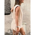 thumbnail image 6 of Women'S Summer 2 Piece Outfits Sleeveless Matching Sets Button Down V Neck Vest Waistcoat and Pockets Shorts  M, 6 of 7