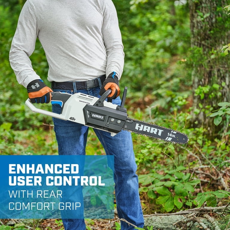 Restored HART 40 Volt Cordless Brushless 14 inch Chainsaw Kit 1 4.0Ah Lithium Ion Battery Refurbished Walmart