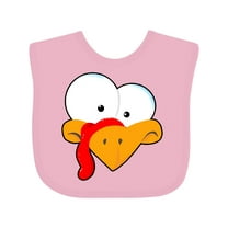 Inktastic Thanksgiving Goofball Turkey Face Boys or Girls Baby Bib
