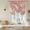 Light Beige Light Pink, variant on Peaches Branches Tie Up Curtains for Windows, Adjustable Balloon Window Shades, Farmhouse Spring Botanical Pink Flowers Kitchen Window Treatments Farmhouse Short Curtains with Rod Pocket 42"x45"