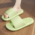 thumbnail image 2 of Green Unisex Massage Slippers Non Slip Quick Dry Lightweight EVA House Shoes for Men Women Indoor Bathroom Slides,Size 10-10.5, 2 of 9