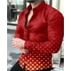 thumbnail image 1 of Camisa de lujo de moda para hombre, camisa de solapa de un solo pecho, camisa casual de lunares con estampado 3D, camisa de manga larga, cárdigan hawaiano para hombre, 1 of 6