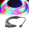 thumbnail image 3 of 6 uds Cable divisor LED de 4 pines Cable conector para tira de luz LED RGB para Cable negro 3528 5050 1 a 4, 3 of 8
