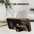 thumbnail image 5 of Compatible with Samsung Galaxy A53 5G Case Love Heart Plating Wristband Luxury Elegant Case Camera Protector Soft TPU Kickstand Protective Corner Back Cover Galaxy A53 5G Case -Black, 5 of 6