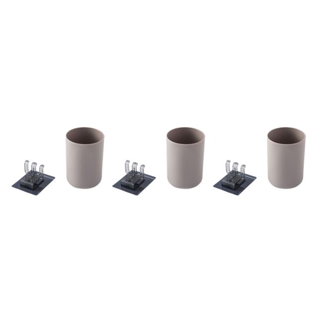 serony 2Pcs/set Wall-mounted Toothbrush Holder Organizer Toothbrush Holder Organizer Environment-friendly Environment-friendly Plastic Toothpaste Wash Cup Mug Coffee 3Set