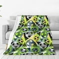 thumbnail image 4 of Salouo Football Doodle Print Bed Blankets,Flannel Blanket Comfortable Air Conditioning Blanket Lightweight Blanket for Sofa Bed Travel & Couch -80"x60", 4 of 8