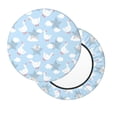 thumbnail image 2 of Picia Cute Goose On A Blue Sky pattern Round Stool Covers Comfy Seat Covers Stretch Removable WashableChair Slipcover Round Bar Chair Cushion Cover-13 inch, 2 of 7