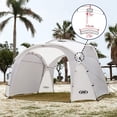 thumbnail image 6 of UNP Easy Beach Tent Pop Up Canopy UPF50+ Tent with Side Wall, Ground Pegs, and Stability Poles, Sun Shelter Rainproof, Waterproof for Camping Trips, Backyard Fun, Party Or Picnics (10x10 ft, White), 6 of 9