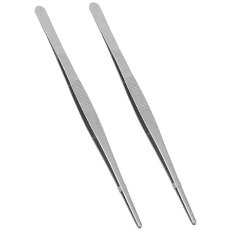 

ibaste Kitchen Fine Tweezers | Sturdy and Corrosion-Resistant Stainless Steel Food Clips | Thoughtful Design Slender Tweezers for Barbecue Food