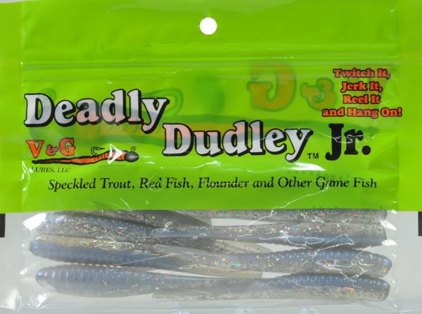 3 Pack Lot Deadly Dudley Jr Rat Tail Soft Plastic Baits Blue Moon GREAT LURES!