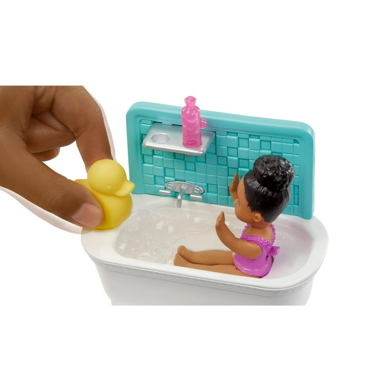 Free Shipping Barbie Skipper Babysitters Inc. Bath Time Playset with Toddler Doll Walmart Walmart